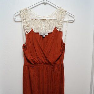 Forever 21 V-Neck Casual Dress with Lace Detail